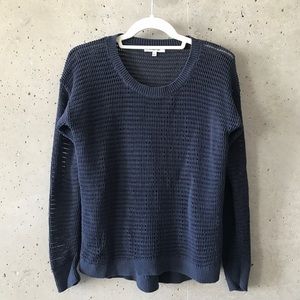 Madewell Navy Open Knit Sweater